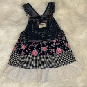 OshKosh B'gosh tiered Floral and Gingham Skirtall, size 24 months